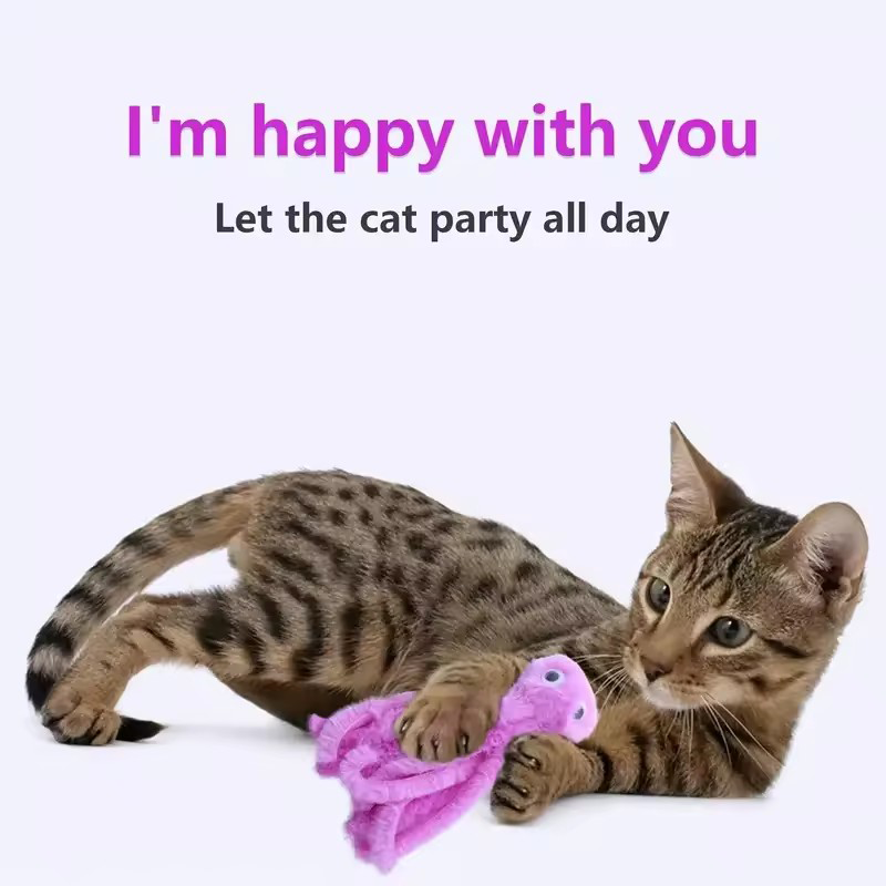 Pet Supplies Young - 子猫や若い猫用のかわいいタコ猫のおもちゃ、噛む猫のおもちゃ、ぬいぐるみ、インタラクティブプレイペット用品