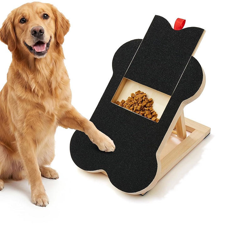 Pet Nail Grinder - 木製犬用爪とぎボード、引き出し式トリムパッド付き、内蔵おやつボックス、サンドペーパー付き爪やすり、子犬の爪やすり、足のお手入れツール