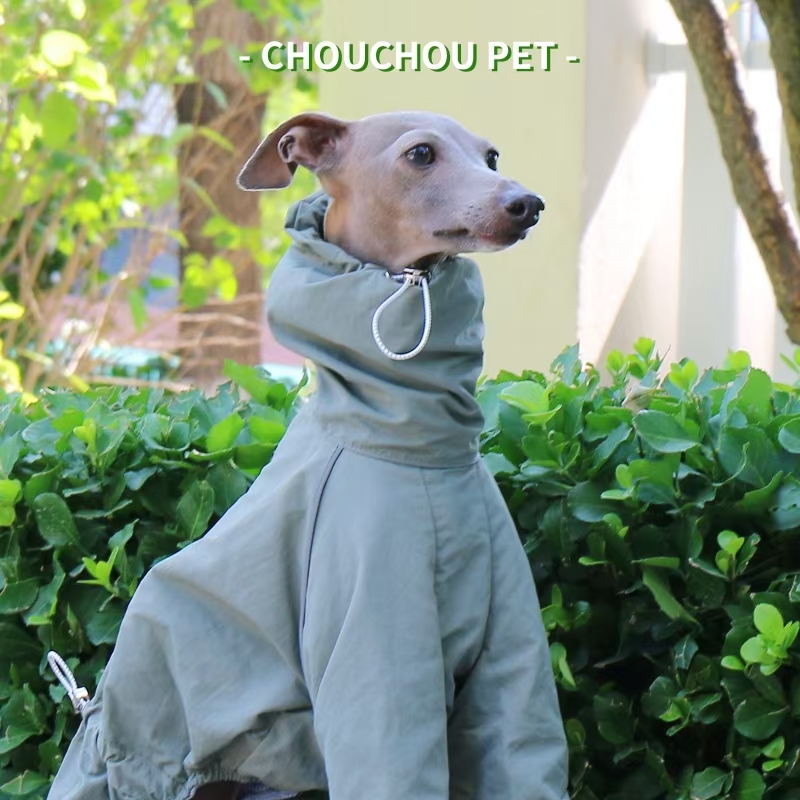 Dog Raincoat - イタリアングレイハウンドレインコート秋冬用屋外ペットジャケット、ウィペット用防風防水ドッグウェア