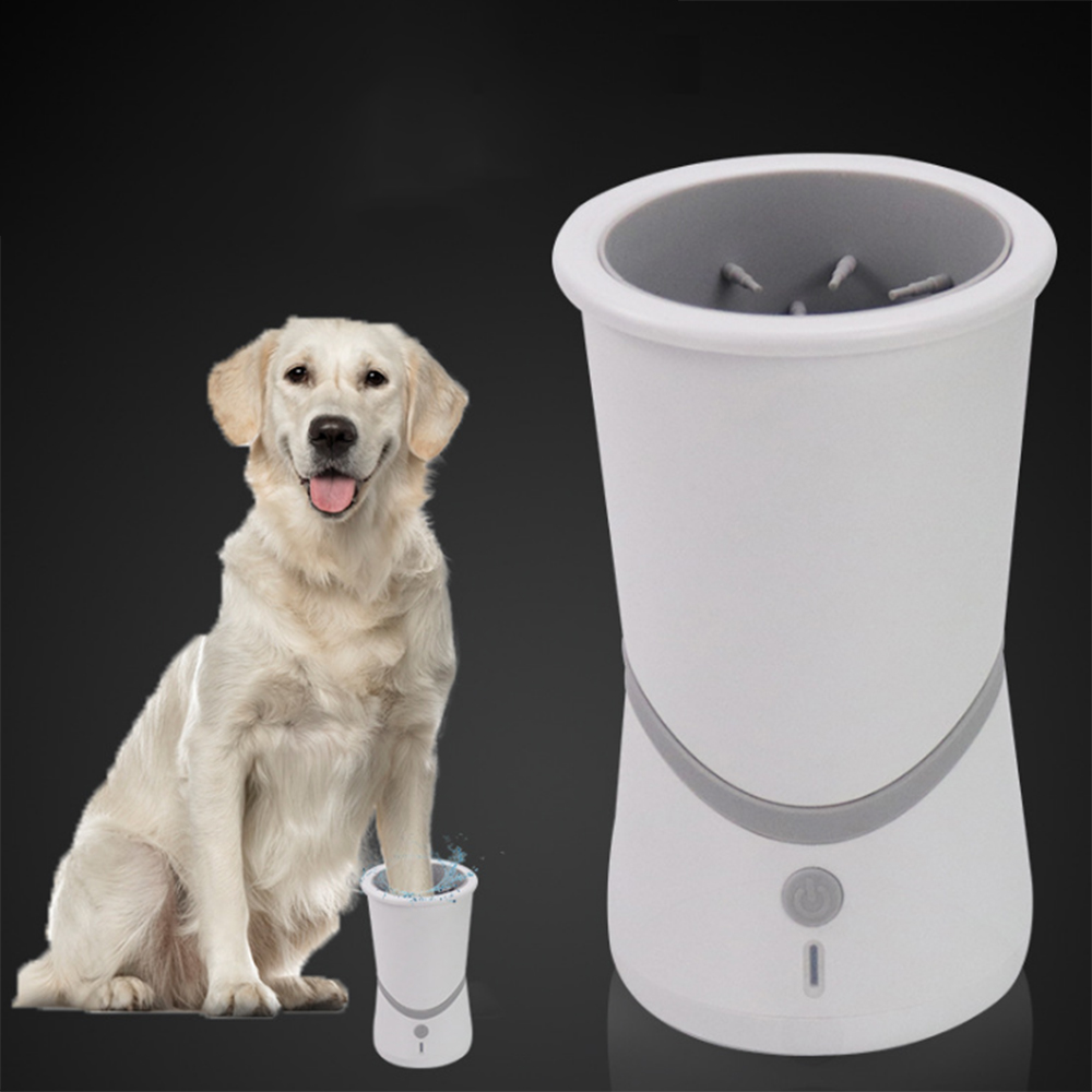 Dog Paw Cleaner - 自動ペット足洗いカップ 電動犬猫足洗いマッサージブラシ USB充電式 ポータブル洗浄ツール ペット用
