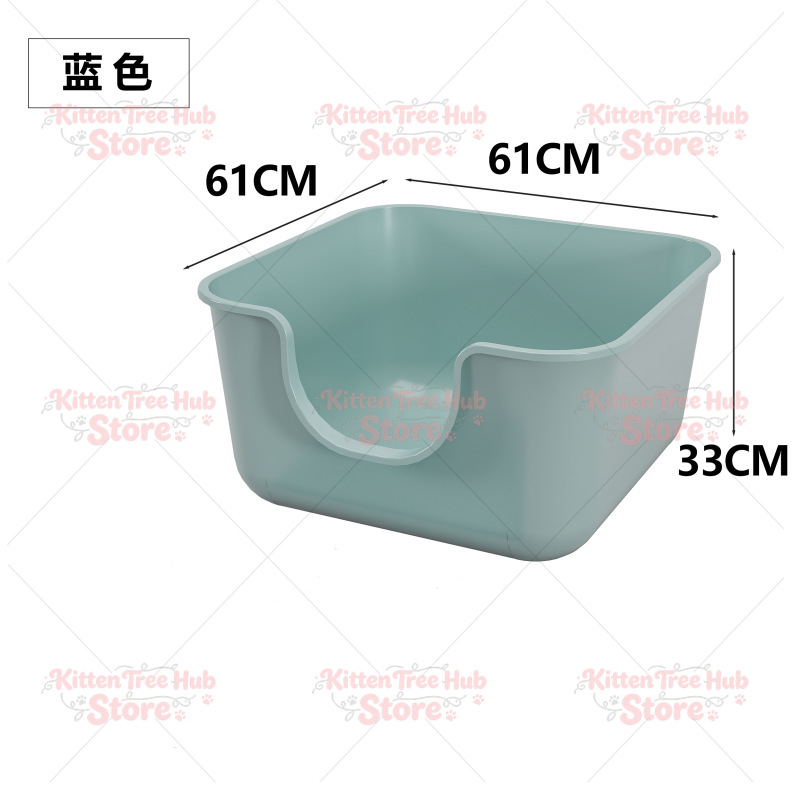 Pet Supplies Young - 特大猫用トイレボックス 特大サイズ 半密閉型オープン猫用トイレ 飛沫防止 ヤング猫用トイレボックス 猫用トイレボックス
