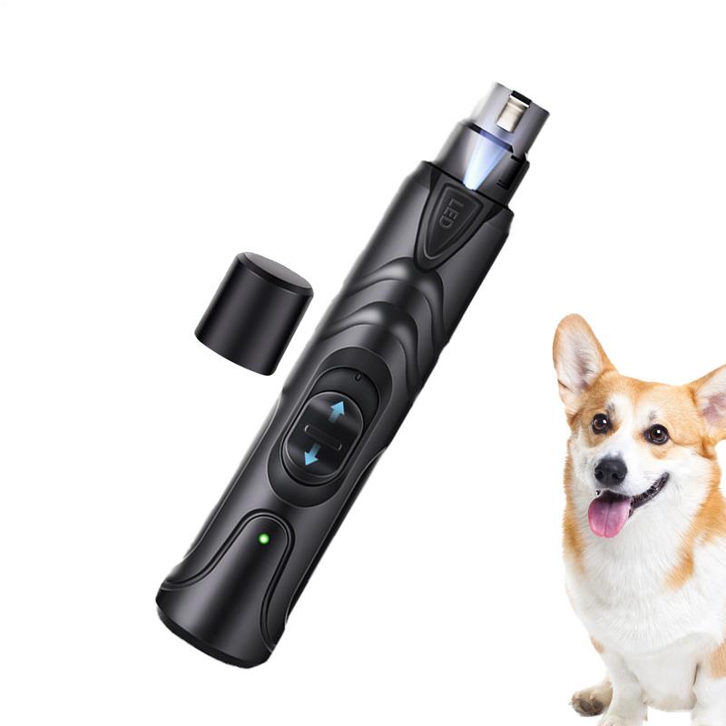 Pet Nail Grinder - 犬の爪グラインダー超静音電動爪グラインダー LED ライト爪グルーミング足の爪切り 2 スピードペット用品小型