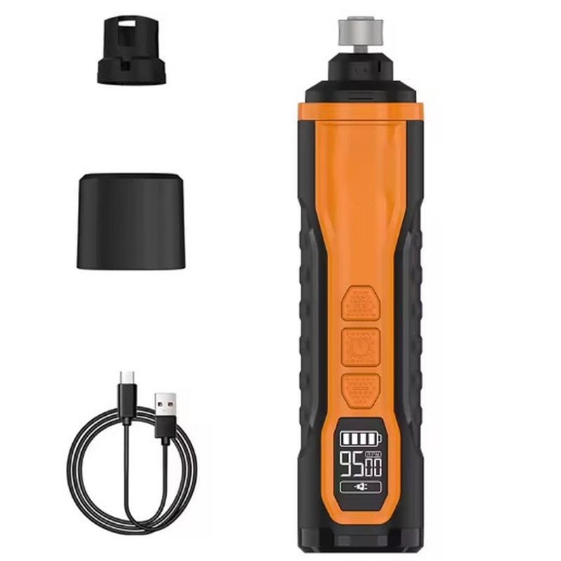 Pet Nail Grinder - ABUI-Pet 電動ネイルグラインダー 充電式犬足グルーミングネイルクリッパー LEDライト 5段階速度調整可能