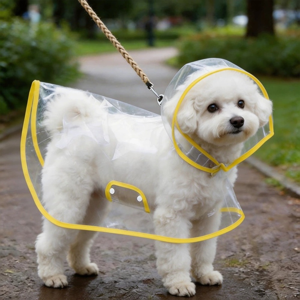 Dog Raincoat - 犬用レインコート 透明全身カバー 防水 ソフトEVA 犬の散歩用具 雨の日用