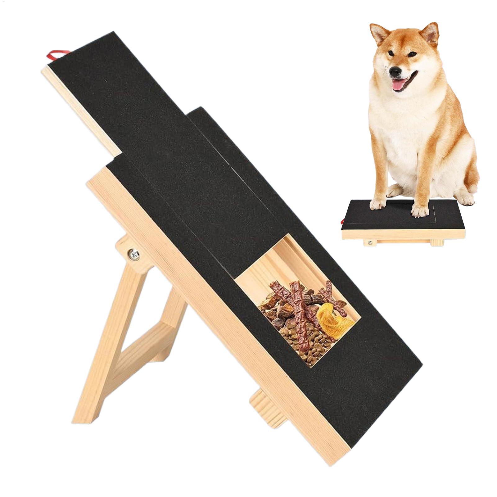 Pet Nail Grinder - 木製ペット用爪とぎボード（犬用）、内蔵おやつボックス、爪切りパッド、引き出し式デザイン、サンドペーパー表面、スクラッチトイ