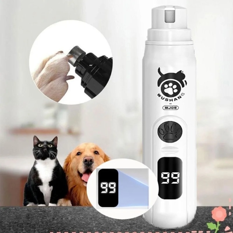 Pet Nail Grinder - 大型ペット用電動ネイルグラインダー、ネイルクリッパー、猫と犬のグルーミングクリーニングネイルクリッパー、ペット用ネイルクリッパー