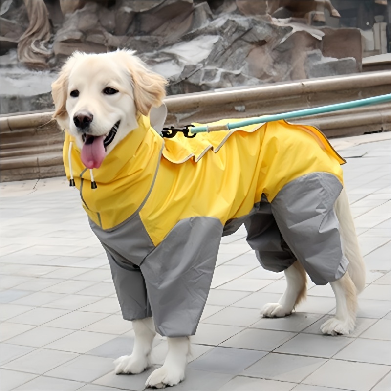 屋外犬レインコートジャンプスーツ防水犬スーツレインケープ中大 - Dog Raincoat のレビューと価格