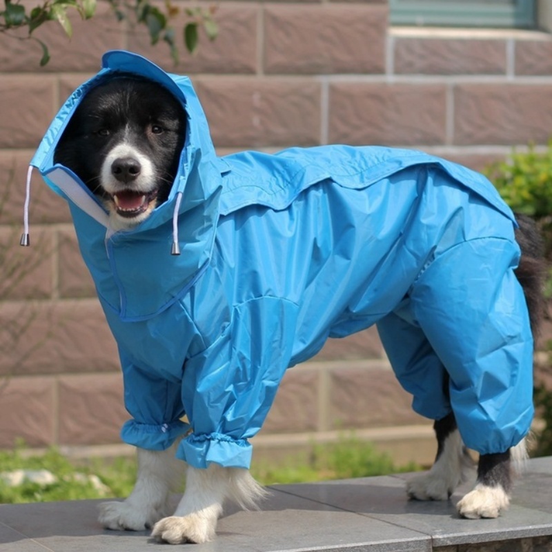 屋外犬レインコートジャンプスーツ防水犬スーツレインケープ中大 - Dog Raincoat のレビューと価格