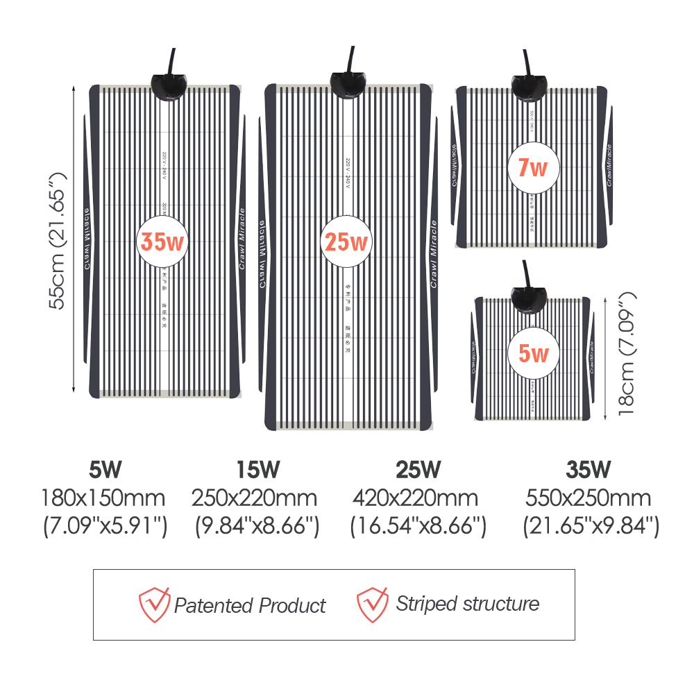 調整可能な温度コントローラー付きの加熱マット,グラフェンテラ - Reptile Heating Mat のレビューと価格