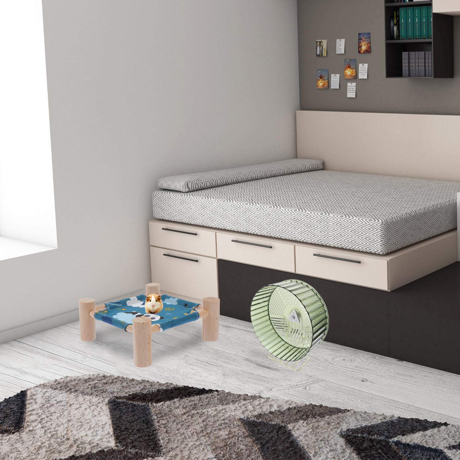 健康な成長のためのハムスターホイール、ハリネズミ、チンチラ、 - Hamster Cage Wheel のレビューと価格
