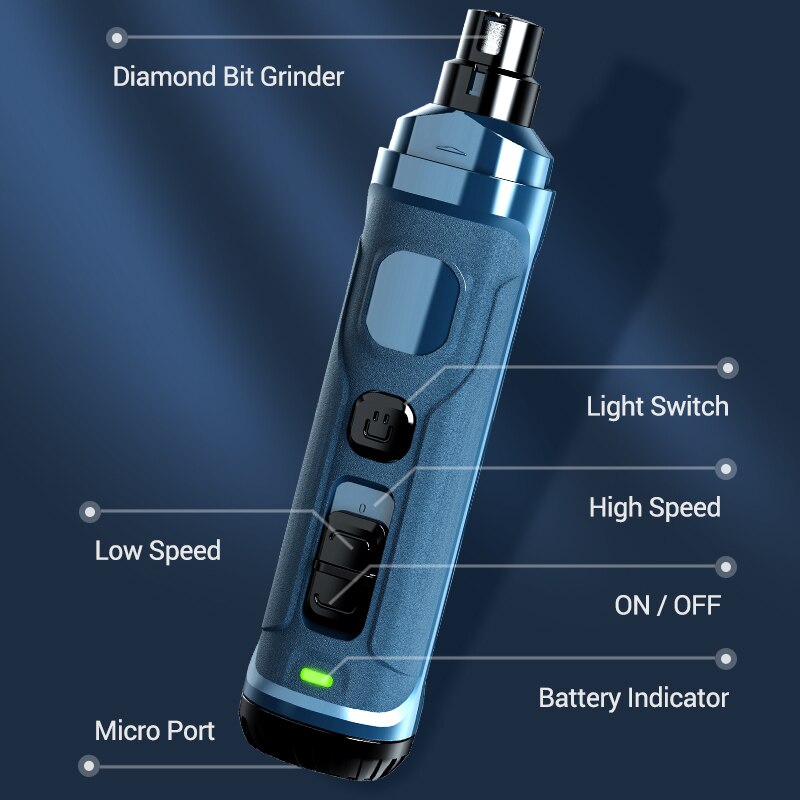 ROJECO N30 電動犬の爪切り犬の爪グラインダー充電式 - Pet Nail Grinder のレビューと価格