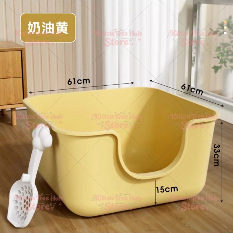 特大猫用トイレボックス 特大サイズ 半密閉型オープン猫用トイ - Pet Supplies Young のレビューと価格