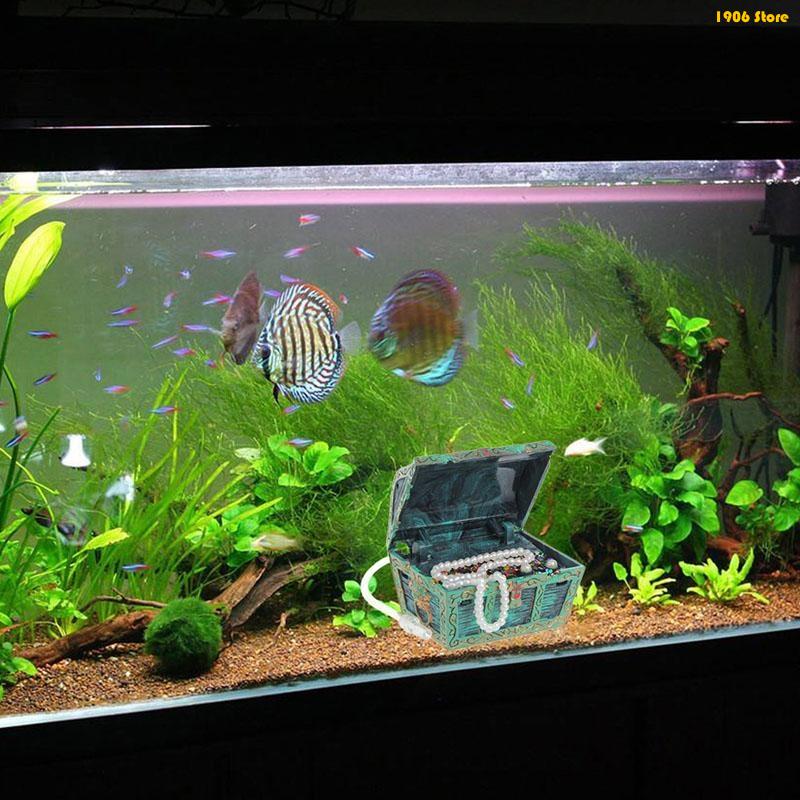 U1JB 水族館宝箱装飾樹脂宝箱カラフルな小さなアクセサリー - Pet X Supplies & Tack のレビューと価格