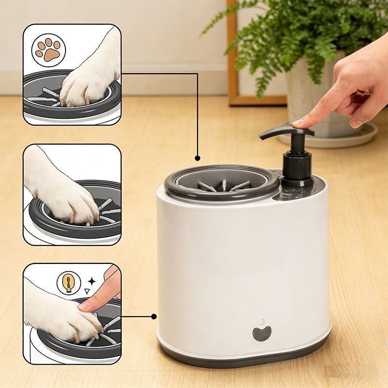 ペット自動足洗い機家庭用電気足洗い機犬と猫の足洗い機非拭き取 - Dog Paw Cleaner のレビューと価格