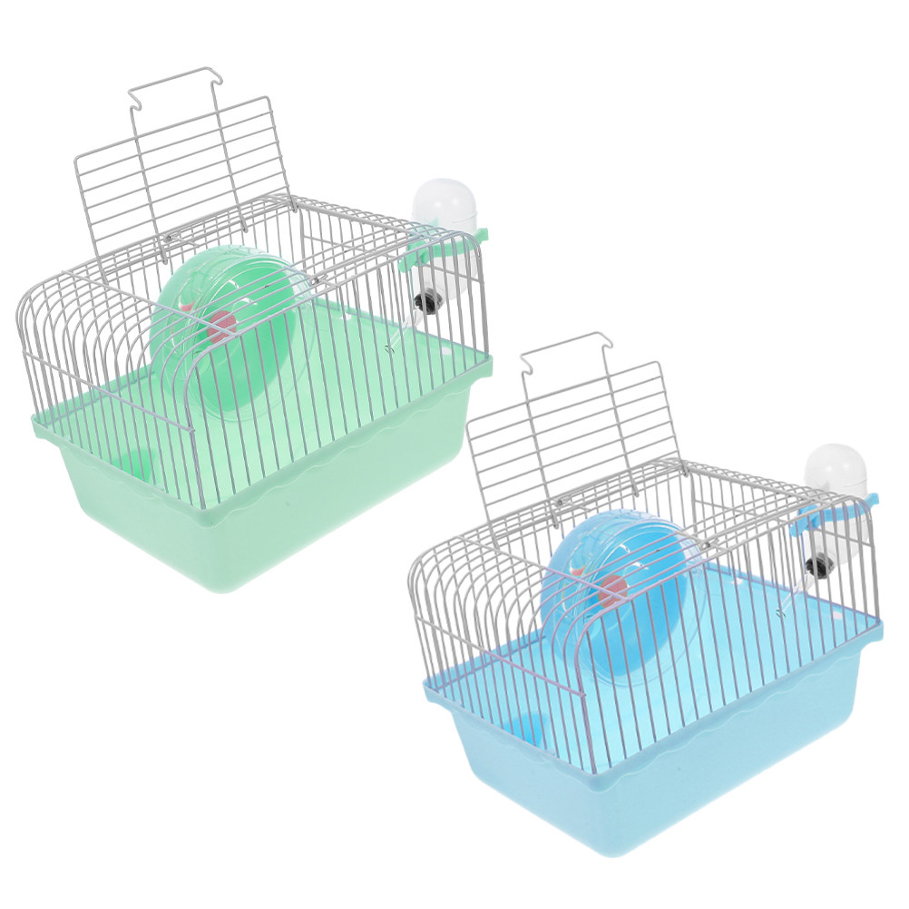 2個入りポータブルハムスターキャリーケージ、小動物用旅行用ケ - Hamster Cage Wheel のレビューと価格
