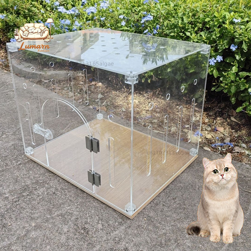 透明アクリル製猫ケージ 室内用 携帯用 家内用 猫ケージ 格 - Pet Supplies In Store のレビューと価格