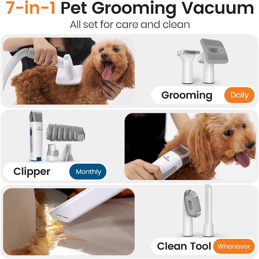 ペットグルーミング掃除機：7-in-1クリッパー、爪研ぎ、1 - Pet Nail Grinder のレビューと価格