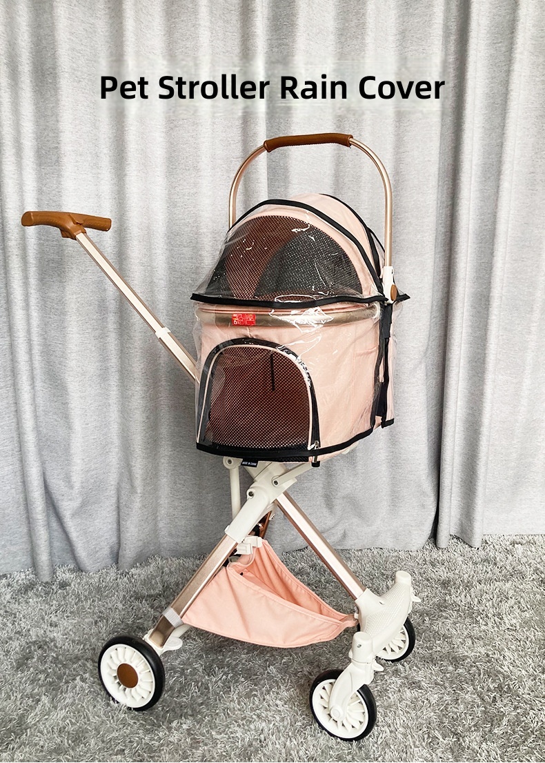 ペット用ベビーカーレインカバー、透明EVA防水防風犬用ベビー - Dog Raincoat のレビューと価格