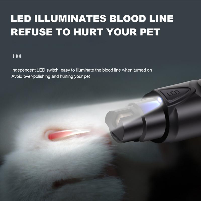犬の爪グラインダー超静音電動爪グラインダー LED ライト爪 - Pet Nail Grinder のレビューと価格