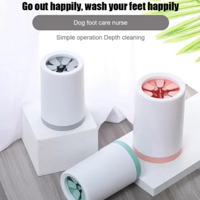 自動ペット足洗いカップ シリコン製ソフトフットカップ 猫足洗 - Dog Paw Cleaner のレビューと価格