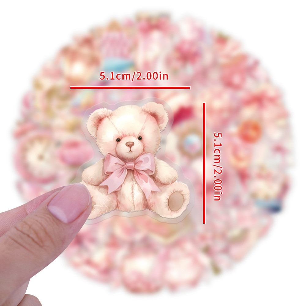 60枚入りピンクコケットステッカーパック - 防水透明PET - Pet Supplies In Store のレビューと価格
