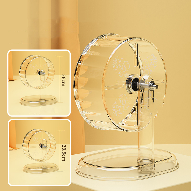 ハムスターケージホイールアクリル透明滑り止め簡単お手入れスタ - Hamster Cage Wheel のレビューと価格