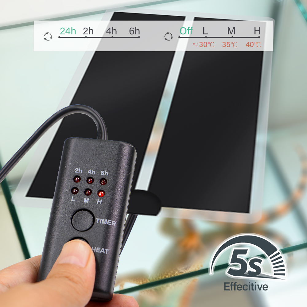 45W-5W 2/4/6H タイミングペット加熱パッド爬虫類 - Reptile Heating Mat のレビューと価格