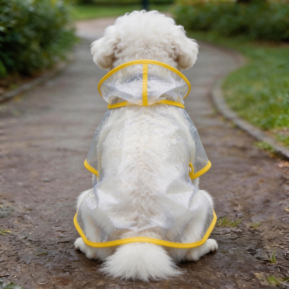 犬用レインコート 透明全身カバー 防水 ソフトEVA 犬の散 - Dog Raincoat のレビューと価格