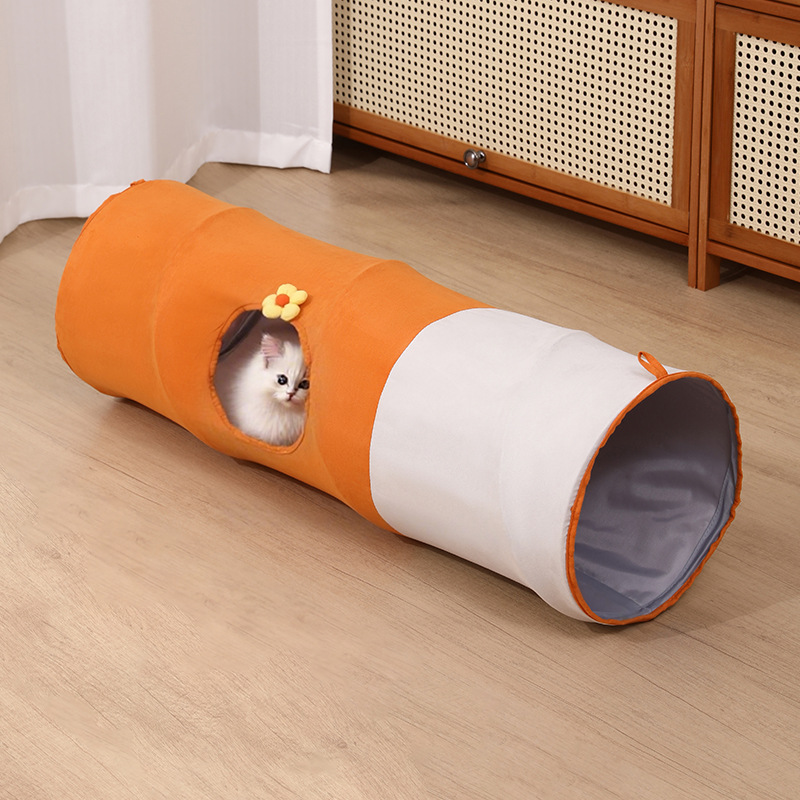 多穴付き猫用トンネルおもちゃ、漫画風の直管、折りたたみ式、猫 - Pet Supplies In Store のレビューと価格