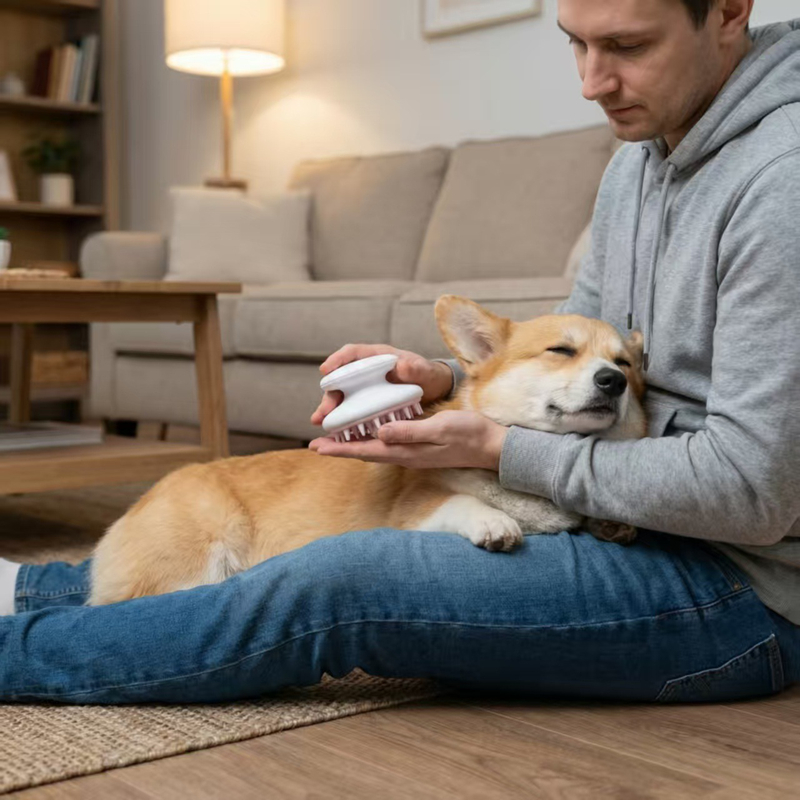 ペット用洗浄マッサージブラシ 犬用お風呂マッサージ器 シリコ - Pet Supplies In Store のレビューと価格