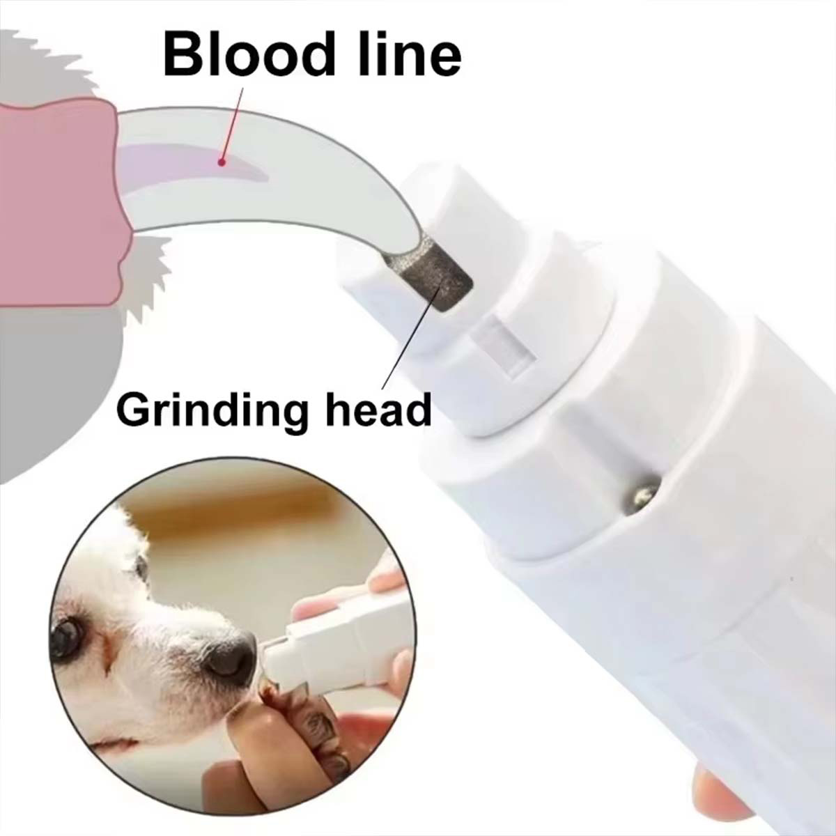 電動ペットネイルグラインダー 犬の爪切り ペット用 バッテリ - Pet Nail Grinder のレビューと価格