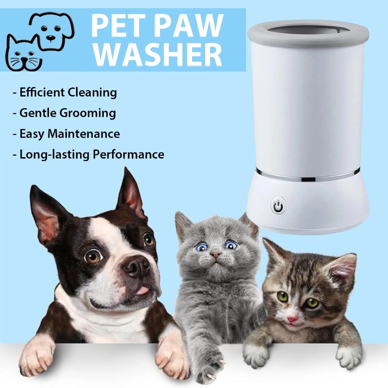 電動犬足洗い機 自動ペット足洗い器 ポータブル足洗いカップ  - Dog Paw Cleaner のレビューと価格