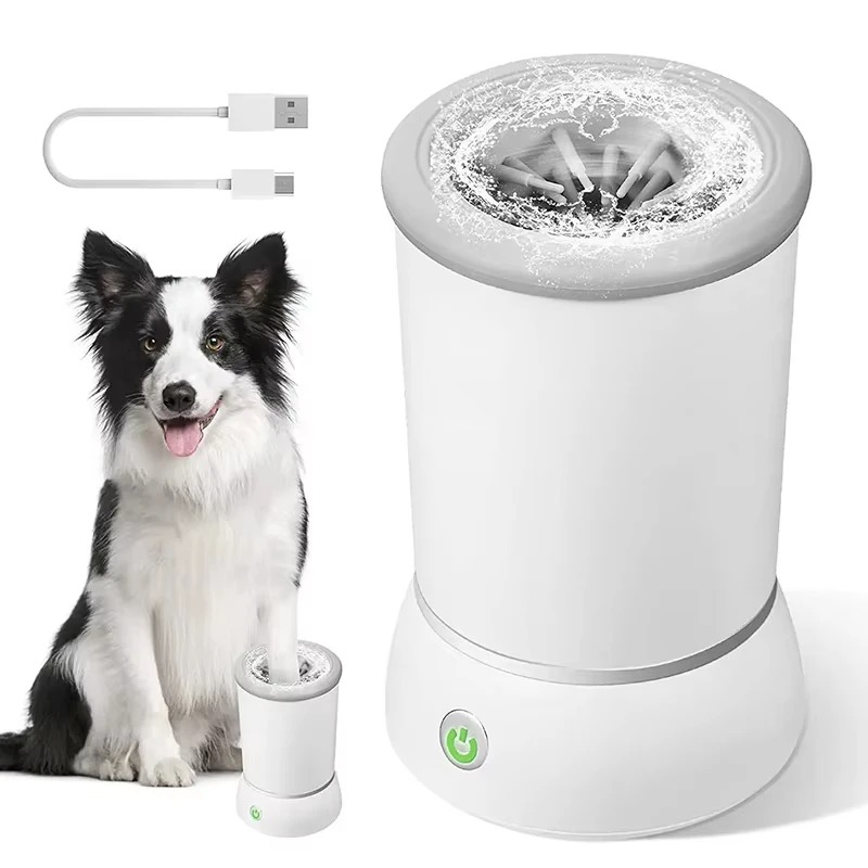 電動犬足洗い機 自動ペット足洗い器 ポータブル足洗いカップ  - Dog Paw Cleaner のレビューと価格