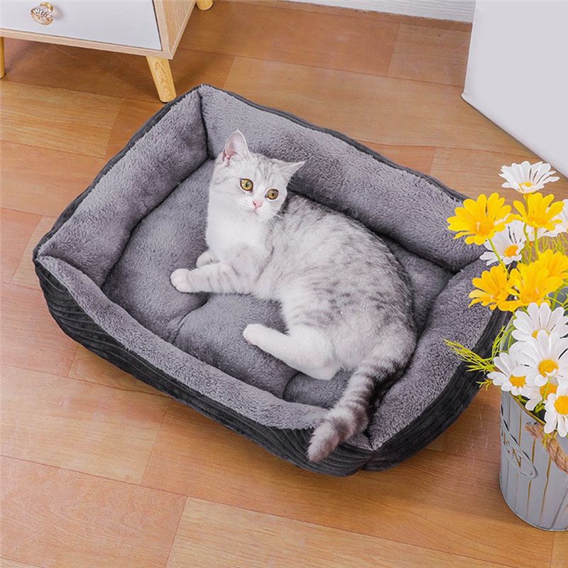 AEA9-グレー犬用ベッドペットスクエアプラッシュ犬用ケネル - Pet X Supplies & Tack のレビューと価格