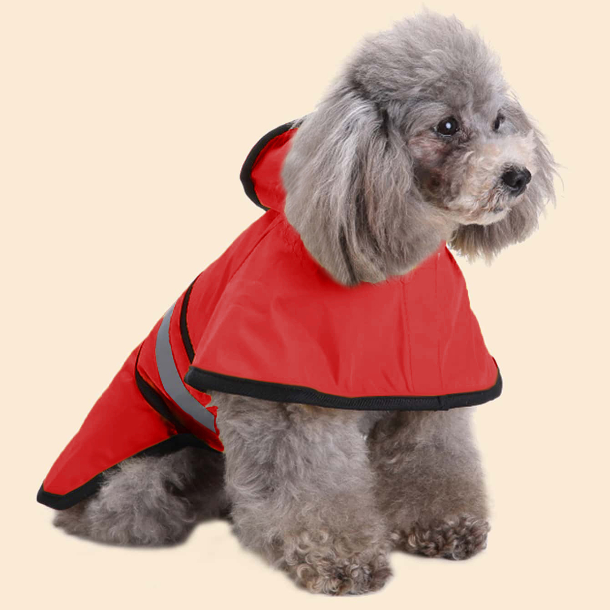 春夏防水反射小中型ペット服犬用レインコート - Dog Raincoat のレビューと価格
